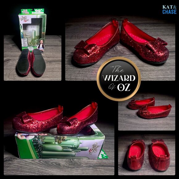 Dorothy Sequin Deluxe Child Shoe Extra Small Petit Size 10 Rubies 75 Anniversary - Picture 10 of 12